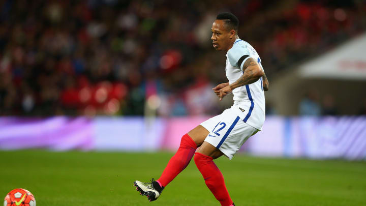 LONDON, ENGLAND – MARCH 29: Nathaniel Clyne of England makes a pass during the International Friendly match between England and Netherlands at Wembley Stadium on March 29, 2016 in London, England. (Photo by Paul Gilham/Getty Images)