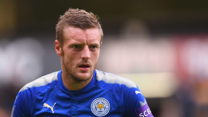 WOLVERHAMPTON, ENGLAND – JULY 29: Jamie Vardy of Leicester in action during the pre-season friendly match between Wolverhampton Wanderers and Leicester City at Molineux on July 29, 2017 in Wolverhampton, England. (Photo by Michael Regan/Getty Images)