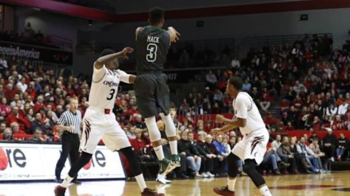 Feb 14, 2015; Cincinnati, OH, USA; Tulane Green Wave guard Kajon Mack (3) passes the ball down court against the Cincinnati Bearcats during the first half at Fifth Third Arena. Mandatory Credit: Aaron Doster-USA TODAY Sports