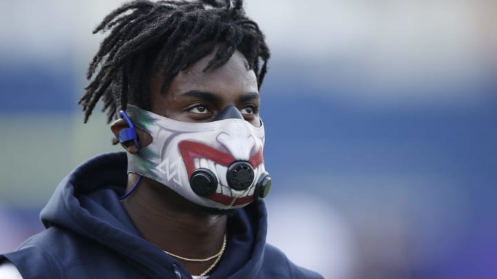 CANTON, OH – AUGUST 02: Javon Wims #83 of the Chicago Bears looks on while warming up prior to the Hall of Fame Game against the Baltimore Ravens at Tom Benson Hall of Fame Stadium on August 2, 2018 in Canton, Ohio. (Photo by Joe Robbins/Getty Images)