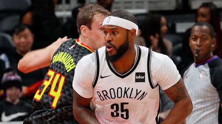 ATLANTA, GA - DECEMBER 04: Trevor Booker ATLANTA, GA - DECEMBER 04: Trevor Booker