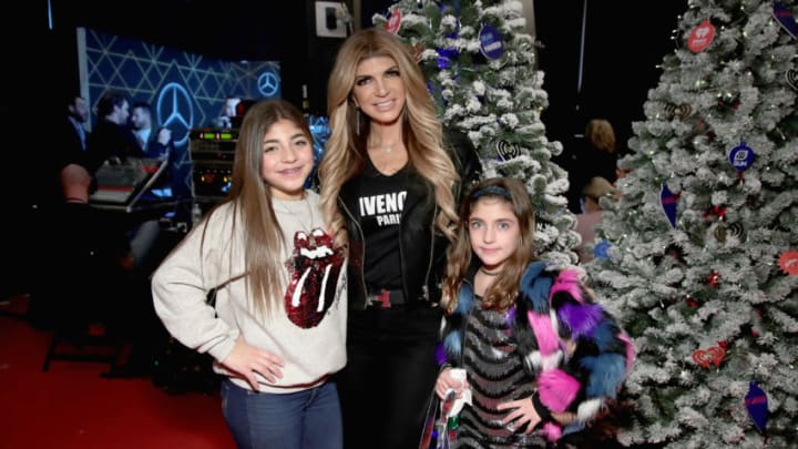 NEW YORK, NY - DECEMBER 08: Teresa Giudice (C) attends the Z100's Jingle Ball 2017 - GIFTING LOUNGE on December 8, 2017 in New York City. (Photo by Cindy Ord/Getty Images for iHeartMedia)