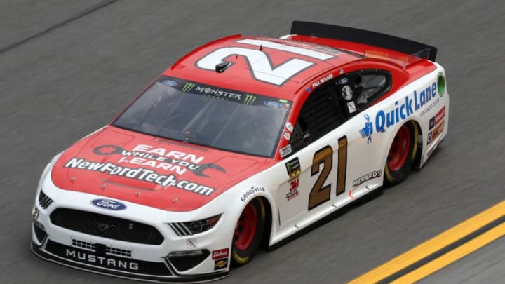 DAYTONA BEACH, FL - FEBRUARY 09: Paul Menard, driver of the #21 Motorcraft/Quick Lane Tire & Auto Center Ford, drives during practice for the Monster Energy NASCAR Cup Series Advance Auto Parts Clash at Daytona International Speedway on February 9, 2019 in Daytona Beach, Florida. (Photo by Chris Graythen/Getty Images)