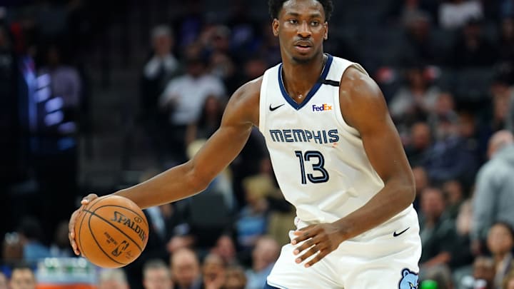 SACRAMENTO, CALIFORNIA – FEBRUARY 20: Jaren Jackson Jr. #13 of the Memphis Grizzlies handles the ball during the first half against the Sacramento Kings at Golden 1 Center on February 20, 2020 in Sacramento, California. NOTE TO USER: User expressly acknowledges and agrees that, by downloading and/or using this photograph, user is consenting to the terms and conditions of the Getty Images License Agreement. (Photo by Daniel Shirey/Getty Images)