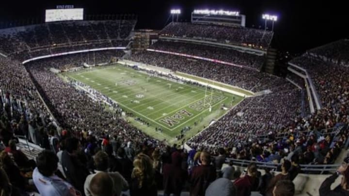 Nov 27, 2014; College Station, TX, USA; General view of Kyle Field during the game between the Texas A&M Aggies and the LSU Tigers. Mandatory Credit: Troy Taormina-USA TODAY Sports