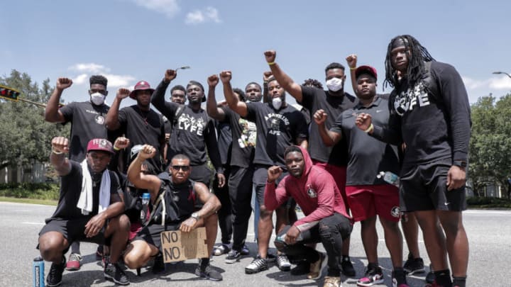 Memebers of the Florida State Seminoles Football Team(Photo by Don Juan Moore/Getty Images)