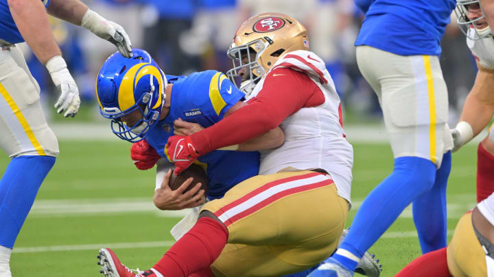 Matthew Stafford, D.J. Jones, San Francisco 49ers, Los Angeles Rams