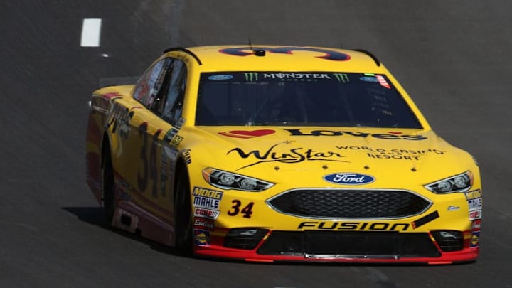 FORT WORTH, TX - APRIL 07: Landon Cassill, driver of the #34 Love's Travel Stops Ford, practices for the Monster Energy NASCAR Cup Series O'Reilly Auto Parts 500 at Texas Motor Speedway on April 7, 2017 in Fort Worth, Texas. (Photo by Chris Graythen/Getty Images)
