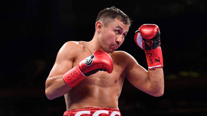 NEW YORK, NEW YORK - JUNE 08: Gennady Golovkin of Kazakhstan warms up for his fight against Steve Rolls of Canada before their Super Middleweights fight at Madison Square Garden on June 08, 2019 in New York City. (Photo by Sarah Stier/Getty Images)