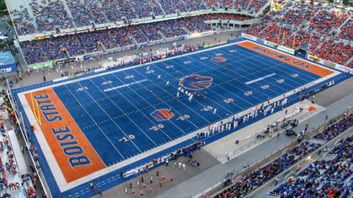 BOISE, ID - SEPTEMBER 18: A general view during first half action between the Idaho State Bengals and the Boise State Broncos on September 18, 2015 at Albertsons Stadium in Boise, Idaho. (Photo by Loren Orr/Getty Images)