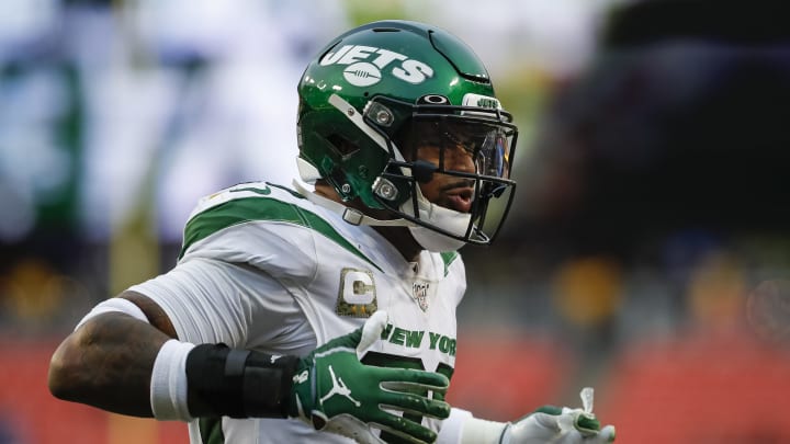 LANDOVER, MD – NOVEMBER 17: Jamal Adams #33 of the New York Jets reacts to a play during the second half of the game against the Washington Redskins at FedExField on November 17, 2019 in Landover, Maryland. (Photo by Scott Taetsch/Getty Images)