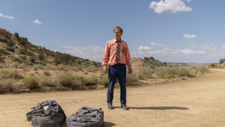 Bob Odenkirk as Jimmy McGill - Better Call Saul _ Season 5, Episode 8 - Photo Credit: Greg Lewis/AMC/Sony Pictures Television