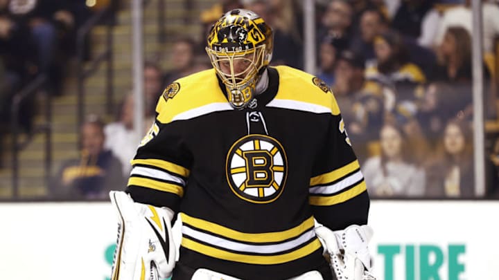 BOSTON, MA - OCTOBER 19: Anton Khudobin