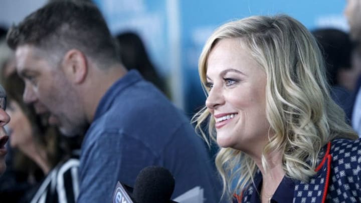 NEW YORK, NEW YORK – MAY 08: Amy Poehler is interviewed the Netflix Premiere of “Wine Country” on May 08, 2019 in New York City. (Photo by Lars Niki/Getty Images for Netflix)