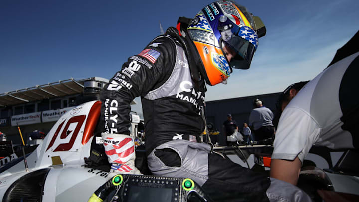 MONTEREY, CALIFORNIA - SEPTEMBER 20: Santino Ferrucci #19 of United States and Cly-Del Manufacturing Honda sits in his car during practice for the NTT IndyCar Series Firestone Grand Prix of Monterey at WeatherTech Raceway Laguna Seca on September 20, 2019 in Monterey, California. (Photo by Chris Graythen/Getty Images)