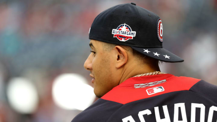WASHINGTON, DC - JULY 16: Manny Machado #13 during Gatorade All-Star Workout Day at Nationals Park on July 16, 2018 in Washington, DC. (Photo by Rob Carr/Getty Images)