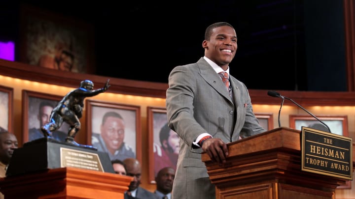 Quarterback Cam Newton of the Auburn University Tigers (Photo by Kelly Kline/Getty Images for The Heisman)