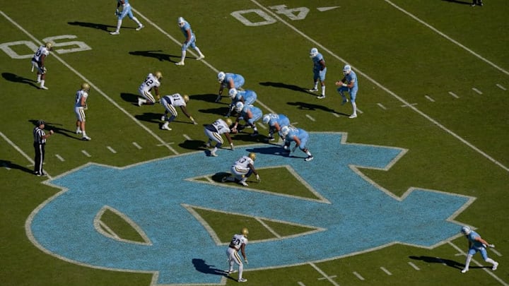 CHAPEL HILL, NC - NOVEMBER 05: General view of the game between the North Carolina Tar Heels and the Georgia Tech Yellow Jackets at Kenan Stadium on November 5, 2016 in Chapel Hill, North Carolina. (Photo by Grant Halverson/Getty Images)
