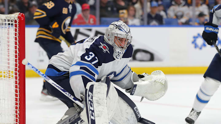 BUFFALO, NY – FEBRUARY 23: Connor Hellebuyck. (Photo by Timothy T Ludwig/Getty Images)