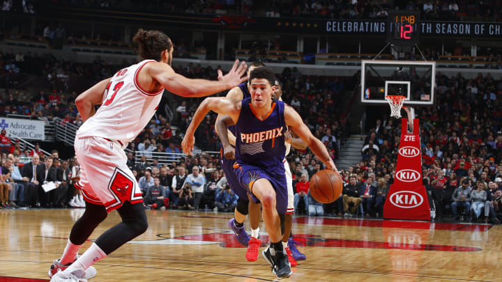 Devin Booker Phoenix Suns (Photo by Jeff Haynes/NBAE via Getty Images)