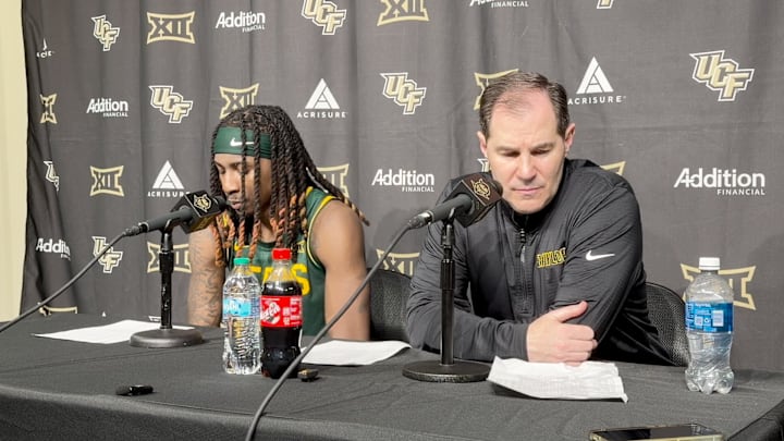 Baylor coach Scott Drew and guard Obi Agbim Postgame Presser at UCF Baylor coach Scott Drew and guard Obi Agbim Postgame Presser at UCF