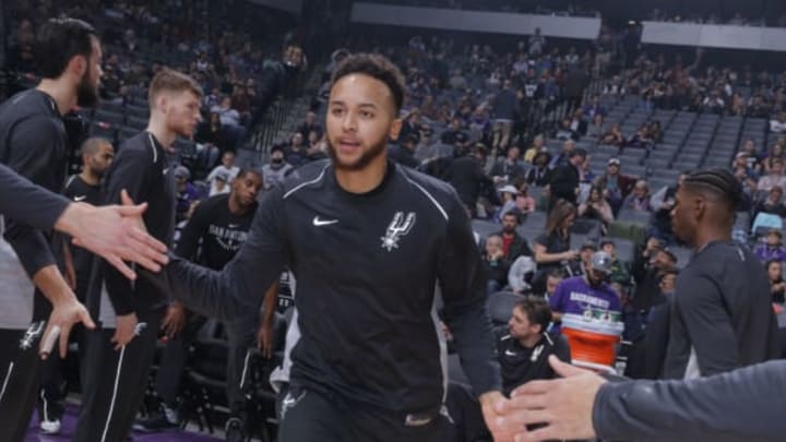 SACRAMENTO, CA – JANUARY 8: Kyle Anderson #1 of the San Antonio Spurs gets introduced into the starting lineup against the Sacramento Kings on January 8, 2018 at Golden 1 Center in Sacramento, California. NOTE TO USER: User expressly acknowledges and agrees that, by downloading and or using this photograph, User is consenting to the terms and conditions of the Getty Images Agreement. Mandatory Copyright Notice: Copyright 2018 NBAE (Photo by Rocky Widner/NBAE via Getty Images)