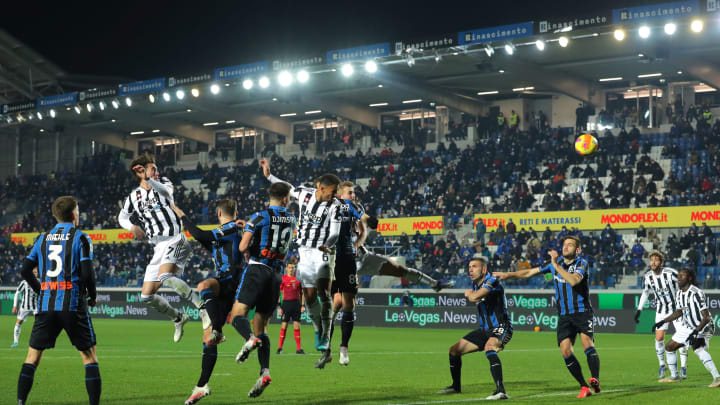 Danilo headed home a late equaliser for Juventus against Atalanta. (Photo by Jonathan Moscrop/Getty Images)