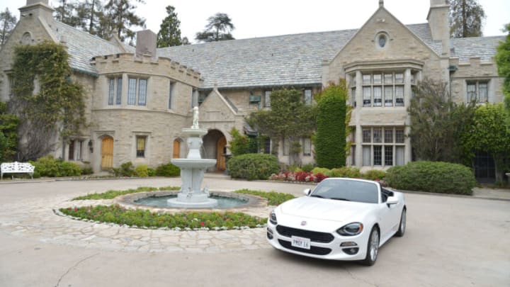 LOS ANGELES, CA - MAY 11: The All-New 2017 Fiat 124 Spider at Playboy's 2016 Playmate of the Year Announcement at the Playboy Mansion on May 11, 2016 in Los Angeles, California. (Photo by Charley Gallay/Getty Images for Playboy)