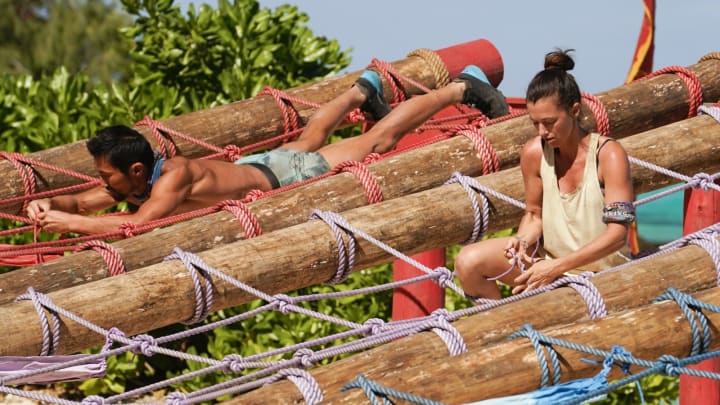 Yul Kwon Parvati Shallow Edge of Extinction Challenge Survivor Winners at War episode 8 merge