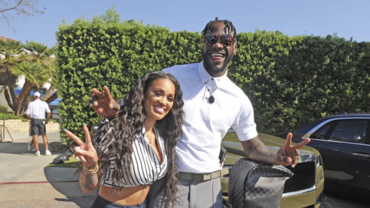 NORTHRIDGE, CA - AUGUST 29: Telli Swift and Deontay Wilder attend the Boxing WAGs Association's first annual celebrity golf tournament honoring the National Prostate Cancer Foundation on August 29, 2022 in Northridge, California. (Photo by Amy Graves/Getty Images for Boxing WAGs Association)