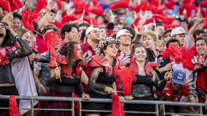 JACKSONVILLE, FLORIDA - OCTOBER 30: Georgia Bulldogs fans look on during the third quarter of a game against the Florida Gators at TIAA Bank Field on October 30, 2021 in Jacksonville, Florida. (Photo by James Gilbert/Getty Images)