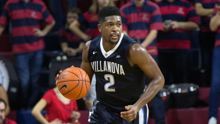 Nov 29, 2016; Philadelphia, PA, USA; Villanova Wildcats forward Kris Jenkins (2) controls the ball against the Pennsylvania Quakers during the second half at Palestra. Villanova Wildcats won 82-57. Mandatory Credit: Bill Streicher-USA TODAY Sports