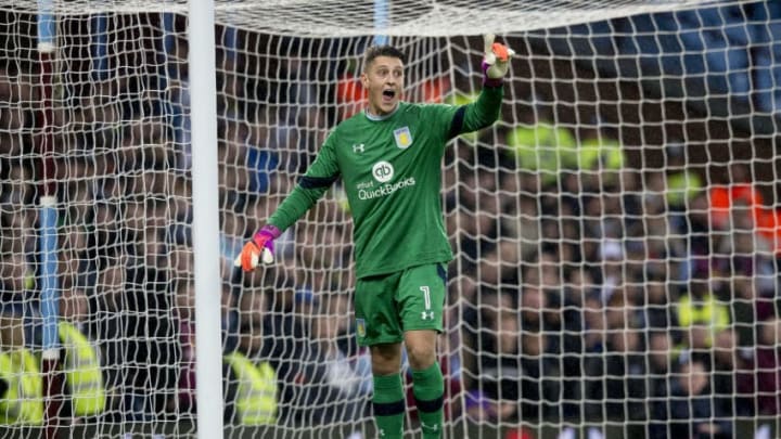 BIRMINGHAM, ENGLAND - DECEMBER 10: Pierluigi Gollini of Aston Villa during the Sky Bet Championship match between Aston Villa and Wigan Athletic at Villa Park on December 10, 2016 in Birmingham, England. (Photo by Neville Williams/Aston Villa FC via Getty Images)