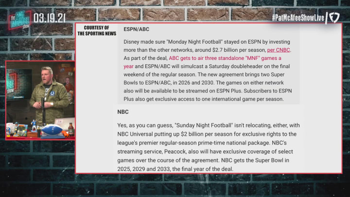 Breaking Down The New NFL TV Deal - The Pat McAfee Show Breaking Down The New NFL TV Deal - The Pat McAfee Show