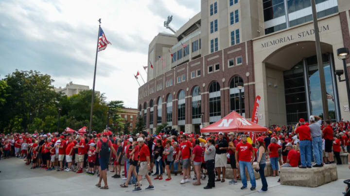 LINCOLN, NE - SEPTEMBER 14: Fans of the Nebraska Cornhuskers await the arrival of the team before the game against the Northern Illinois Huskies at Memorial Stadium on September 14, 2019 in Lincoln, Nebraska. (Photo by Steven Branscombe/Getty Images)
