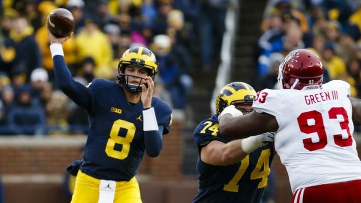 Nov 19, 2016; Ann Arbor, MI, USA; Michigan Wolverines quarterback John O