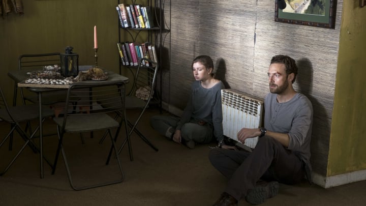 Ross Marquand as Aaron, Katelyn Nacon as Enid - The Walking Dead _ Season 8, Episode 10 - Photo Credit: Gene Page/AMC