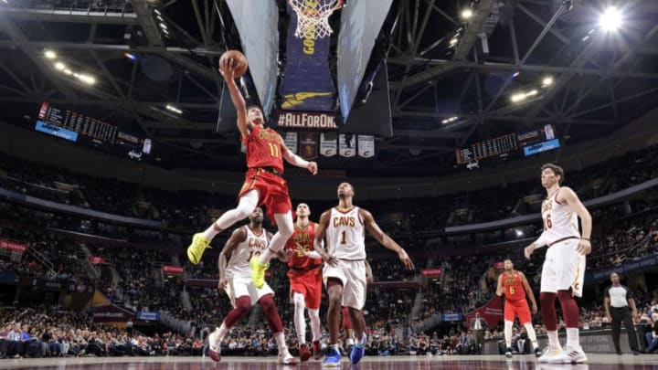 Trae Young #11 of the Atlanta Hawks (Photo by David Liam Kyle/NBAE via Getty Images)