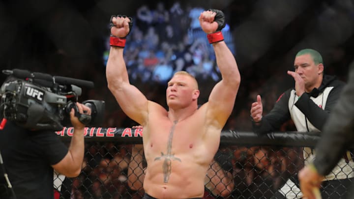 LAS VEGAS, NV - JULY 9: Brock Lesnar before his fight against Mark Hunt during the UFC 200 event at T-Mobile Arena on July 9, 2016 in Las Vegas, Nevada. (Photo by Rey Del Rio/Getty Images)