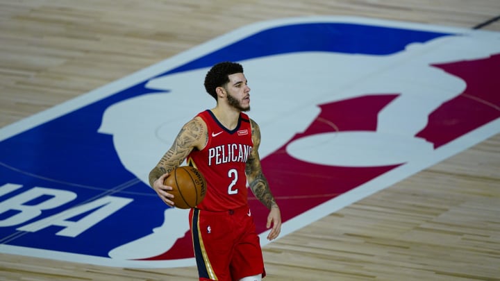 LAKE BUENA VISTA, FLORIDA – AUGUST 03: Lonzo Ball #2 of the New Orleans Pelicans. (Photo by Ashley Landis – Pool/Getty Images)