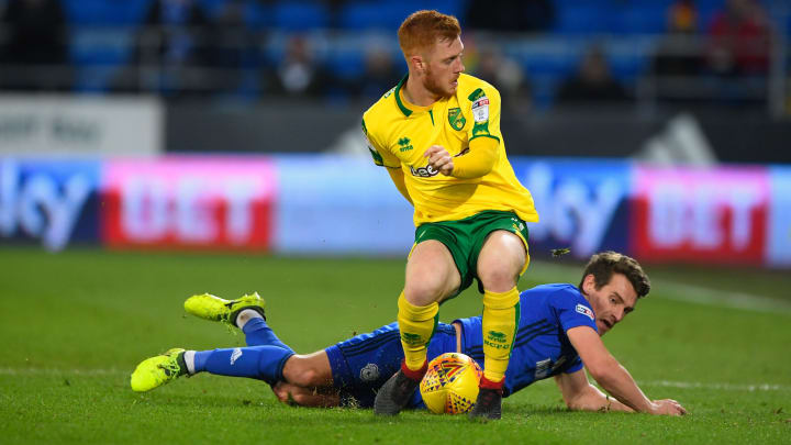 CARDIFF, WALES – DECEMBER 01: Norwich player Harrison Reed in action during the Sky Bet Championship match between Cardiff City and Norwich City at Cardiff City Stadium on December 1, 2017 in Cardiff, Wales. (Photo by Stu Forster/Getty Images)
