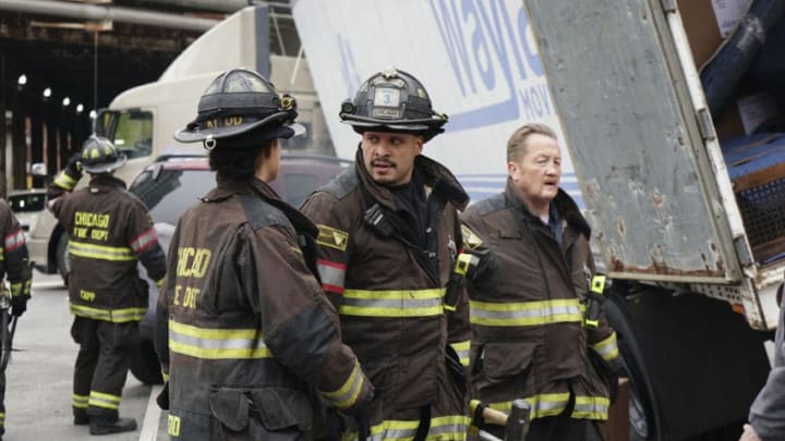 CHICAGO FIRE -- "Inside These Walls" Episode 710 -- Pictured: (l-r) Joe Minoso as Joe Cruz, Christian Stolte as Randy "Mouch" McHolland -- (Photo by: Elizabeth Morris/NBC)