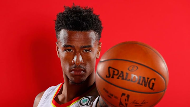 NBA DFS: ATLANTA, GA - SEPTEMBER 24: John Collins #20 of the Atlanta Hawks poses for portraits during media day at Emory Sports Medicine Complex on September 24, 2018 in Atlanta, Georgia. (Photo by Kevin C. Cox/Getty Images)