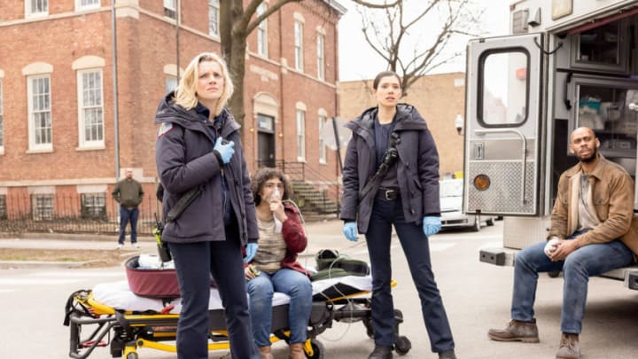 CHICAGO FIRE -- "Natural Born Firefighter" Episode 912 -- Pictured: (l-r) Kara Killmer as Sylvie Brett, Hanako Greensmith as Violet -- (Photo by: Adrian S. Burrows Sr./NBC)