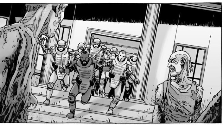 Mercer and soldiers from the Commonwealth - Image Comics and Skybound