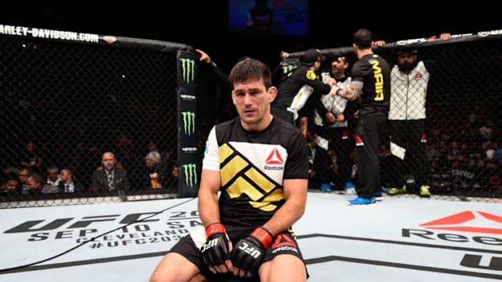 VANCOUVER, BC - AUGUST 27: Demian Maia of Brazil celebrates his submission victory over Carlos Condit of the United States in their welterweight bout during the UFC Fight Night event at Rogers Arena on August 27, 2016 in Vancouver, British Columbia, Canada. (Photo by Jeff Bottari/Zuffa LLC/Zuffa LLC via Getty Images)