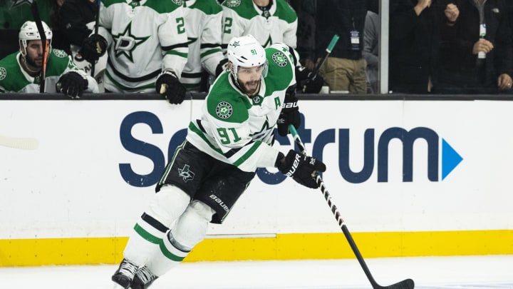LOS ANGELES, CA – FEBRUARY 28: Dallas Stars center Tyler Seguin (91) during the NHL regular season hockey game against the Los Angeles Kings on Thursday, Feb. 28, 2019 at the Staples Center in Los Angeles, Calif. (Photo by Ric Tapia/Icon Sportswire via Getty Images)