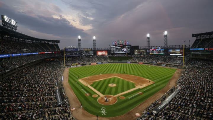 Aug 9, 2023; Chicago, Illinois, USA; New York Yankees starting pitcher Ian Hamilton (71) delivers a pitch against the Chicago White Sox during the third inning at Guaranteed Rate Field. Mandatory Credit: Kamil Krzaczynski-USA TODAY Sports