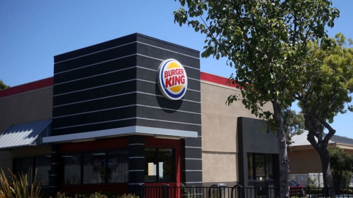 SAN RAFAEL, CA - JULY 27: A view of a Burger King restaurant on July 27, 2015 in San Rafael, California. Burger King parent company Restaurant Brands International reported a 7.9 percent increase in second quarter sales at Burger King restaurants in the United States and Canada with revenue of $1.04 billion. (Photo by Justin Sullivan/Getty Images)