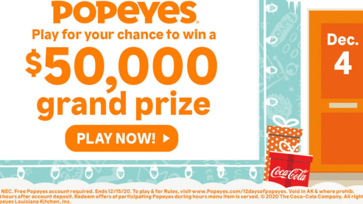 12 Days of Popeyes Giveaway, photo provided by Popeyes
